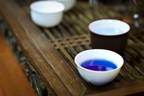 A nice blue tea to improve your memory. Photo by Tanya May.*
